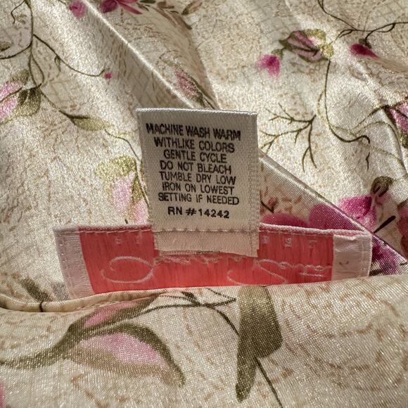 NWT Oscar De La Renta Slip Dress Y2K Coquette Cottagecore Romantic Floral Medium - Picture 3 of 6